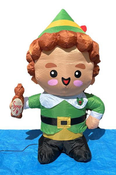3.5 ft. Buddie The Elf with Syrup Inflatable - Like New!