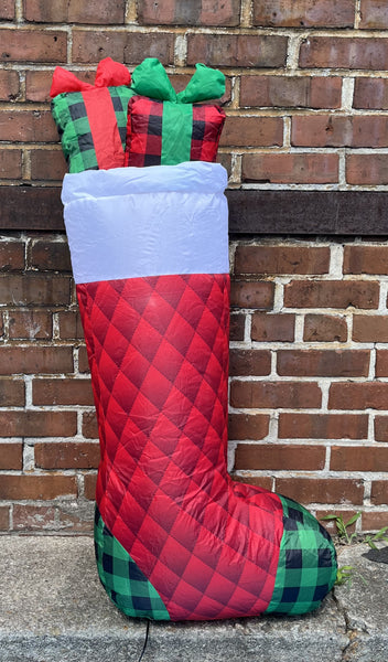 3.5 ft. LED Stocking with Gifts Inflatable - Like New!