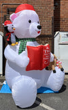 9 ft. LED Polar Bear Reading to Friends Inflatable - Like New!