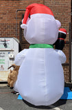 9 ft. LED Polar Bear Reading to Friends Inflatable - Like New!