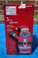 3.5 ft. LED Santa with Gray Beard Inflatable - Like New!