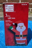 3.5 ft. LED Santa with White Beard Inflatable - Like New!