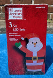3.5 ft. LED Santa with White Beard Inflatable - Like New!