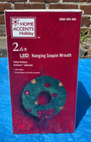 31" Airblown Inflatable Hanging Sequin Wreath by Home Accents - Like New!