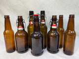 Home Beer Brewer Brown Glass Bottle - Lot of 8