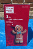3.5 ft. LED Gingerbread Man Inflatable - Like New!