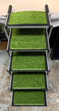 Portable 5-Step Foldable Dog Grass Stair Ramp
