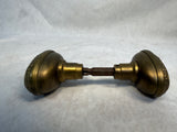 Antique Oval Brass Door Knob Set