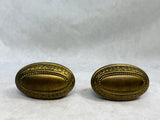 Antique Oval Brass Door Knob Set