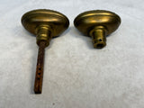 Antique Oval Brass Door Knob Set