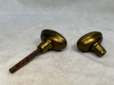 Antique Oval Brass Door Knob Set