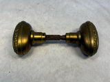 Antique Oval Brass Door Knob Set