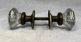 Antique Clear Crystal Door Knob Set