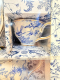 Grace Teaware Blue Chintz Porcelain Tea Time Gift Set - Brand New!