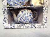 Grace Teaware Blue Chintz Porcelain Tea Time Gift Set - Brand New!