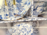 Grace Teaware Blue Chintz Porcelain Tea Time Gift Set - Brand New!