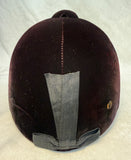 International Riding Helmets Burgundy Velvet English Hunter Harness Cap, Size 7 1/8 - Like New!