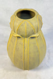 10" Jemerick Art Yellow Bulb Pottery Vase