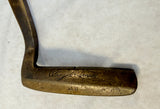 Otey Crisman Vintage 14H Hickory Brass Golf Putter w/Leather Grip