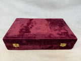 Vintage Brass Metal Goblets in Red Velvet Case - Set of 4