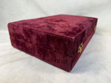 Vintage Brass Metal Goblets in Red Velvet Case - Set of 4