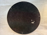 Vintage 18" Greek Key Round Chrome & Mirror Tray