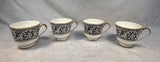 Mikasa Oxford Tea Cups - Lot of 4, Discontinued Pattern