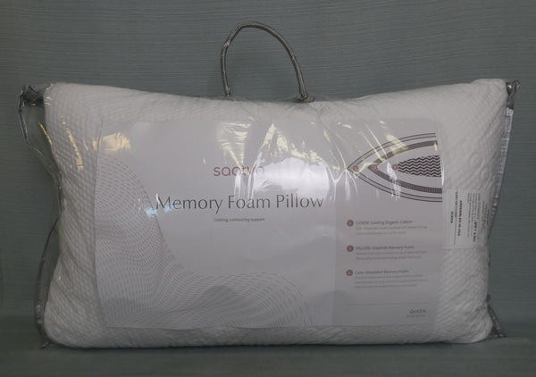 Saatva Memory Foam Pillow - Queen Size - Like New!