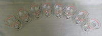 1981 Atlanta Falcons McDonalds/Dr. Pepper Glasses - Set of 8