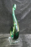 Green Art Glass Sculpture