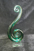 Green Art Glass Sculpture