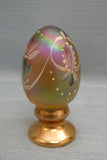 Fenton Handpainted Glass Egg by J. Cutshaw, #888/2500