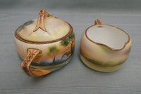 Nippon Lake Cottage Sugar and Creamer