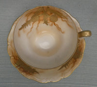 Vintage Gold Leaf Cup and Saucer, Occupied Japan