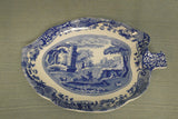 Spode Italian Leaf-Shaped Dish - White and Blue