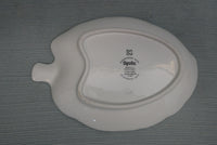 Spode Italian Leaf-Shaped Dish - White and Blue