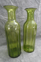 MCM Blenko Green Glass Lamp Bases - 2 Available - Sold Separately