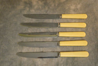 Vintage Celluloid Faux Bone Knives  - Set of 20