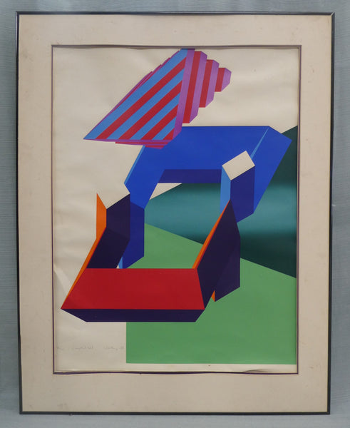 1968 Crystal Set Limited Edition Print, Signed by Artist Michael Challenger