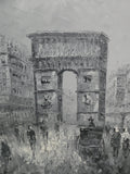 Arc de Triomphe Paris Scene Framed Painting