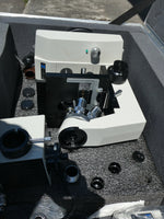 Meiji Microscope with Lenses ML5000 with Hitachi VK-C370 12 Volt 400 mA D.S.P Color Video Camera in Hard Cases