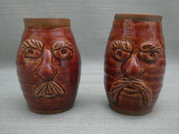 Stoneware Salt & Pepper Face Shakers