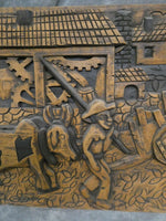 Carved Wood Panel by S. R. Olivera