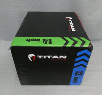 Titan Fitness Youth 3-In-1 Heavy Foam Plyo Box – 12" x 14" x 16"