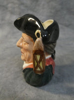 Vintage Miniature Night Watchman 2.5" Toby Jug