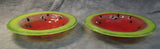 Watermelon Fused Glass Bowls by Edwin D. Walter - Set of 2