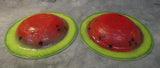 Watermelon Fused Glass Bowls by Edwin D. Walter - Set of 2