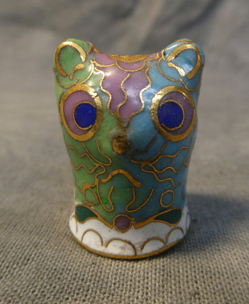 Cloisonne Cat Thimble