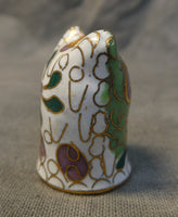 Cloisonne Cat Thimble