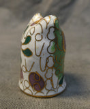 Cloisonne Cat Thimble